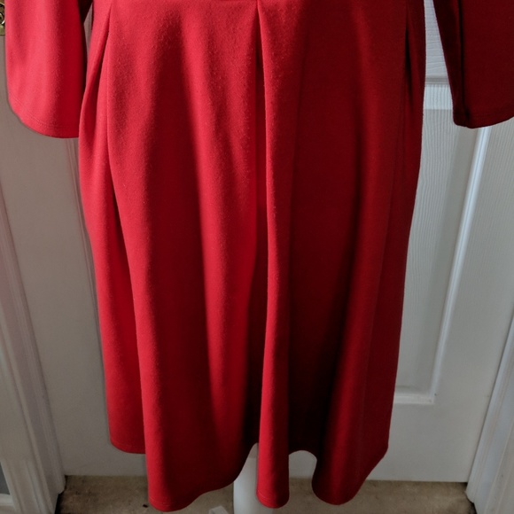 Merona Red Fit and Flare Dress with Pockets - Picture 4 of 7